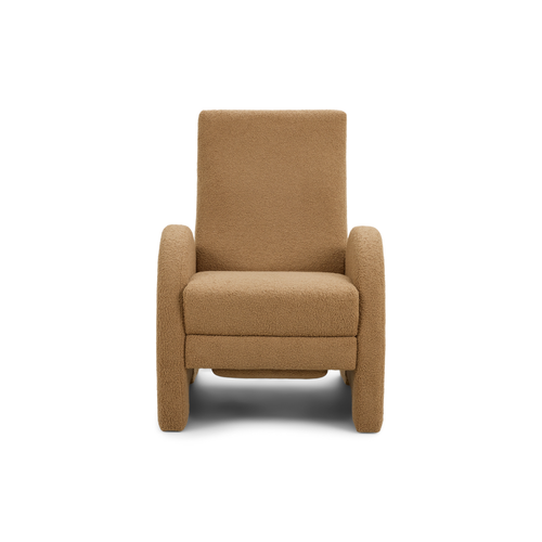 Zephyr Re-Invented Recliner Dolly Camel Front Facing View American Leather