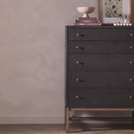 Fiona Tall Dresser - Black Raffia
