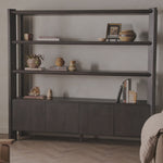 Orwin Wide Bookshelf - Smoked Black Oak