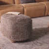 Bilbury Oval Ottoman - Taupe Shearling