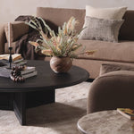 Rosenell Round Coffee Table - Black Oak Veneer