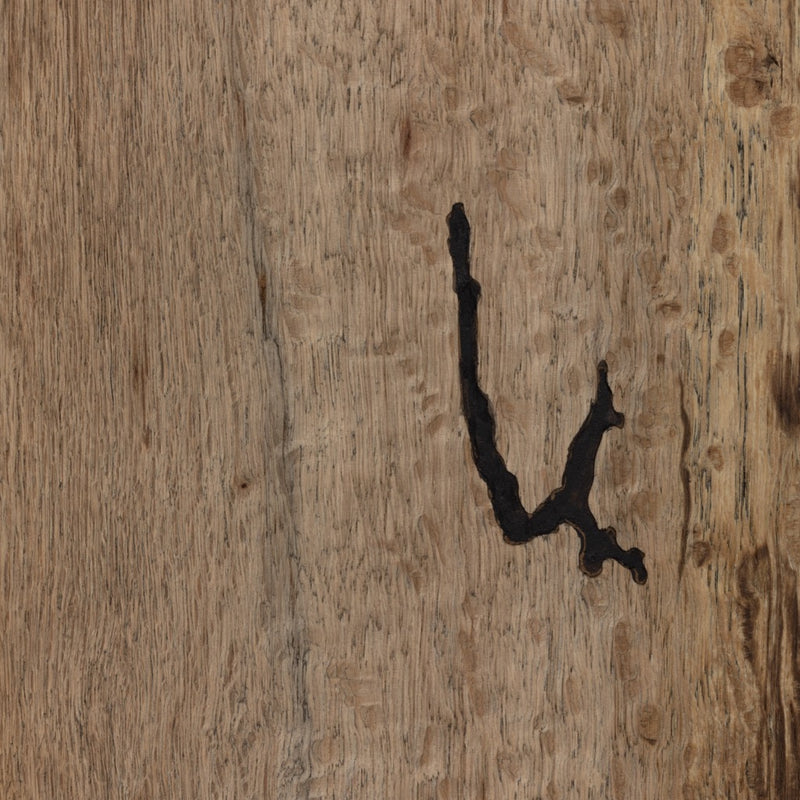 Abaso Console Table Rustic Wormwood Oak Detail 229656-002
