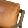 Ace Chair Raleigh Chestnut Top Grain Leather Backrest Pillow Four Hands