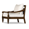 Four Hands Alameda Outdoor Chair Heritage Brown Angled View