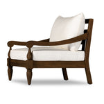 Four Hands Alameda Outdoor Chair Heritage Brown Angled View