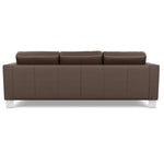 Alessandro Leather Three Seat Sofa Back View