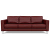 Bali Red Hibiscus- Alessandro Three Seat Leather Sofa