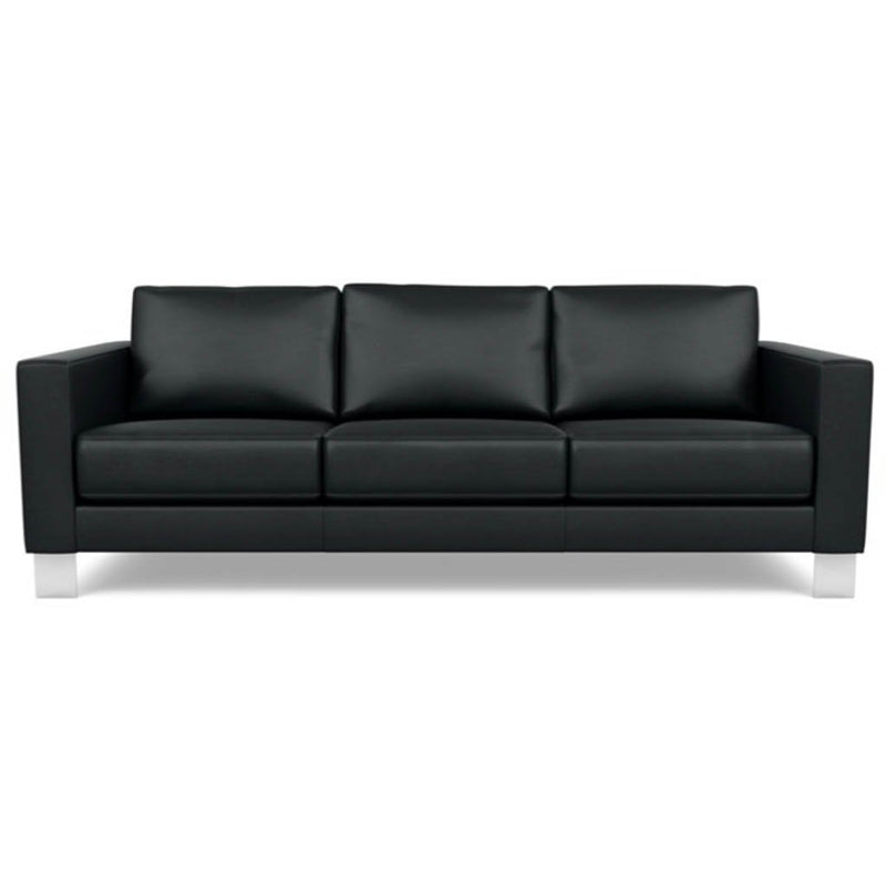 Capri Onyx - Alessandro Three Seat Leather Sofa
