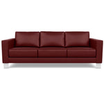 Capri Poppy - Alessandro Three Seat Leather Sofa