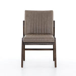 Alice Grey Leather Dining Chair Front View