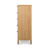 Allegra 5 Drawer Dresser full view of right side natural look