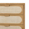 Allegra Drawer Dresser-Natural Cane close up right side front view