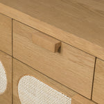 Allegra Dresser close up angle view with drawers closed