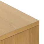 Allegra Sideboard Top Right Honey Oak Veneer Corner Detail