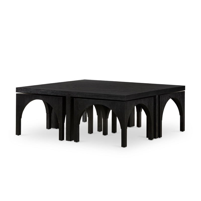 Amara Black Coffee Table Four Hands Angled View Four Hands