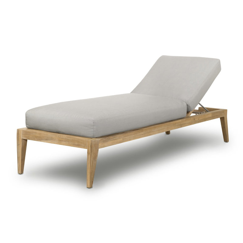 Amaya Outdoor Adjustable Chaise Lounge Angled View Four Hands
