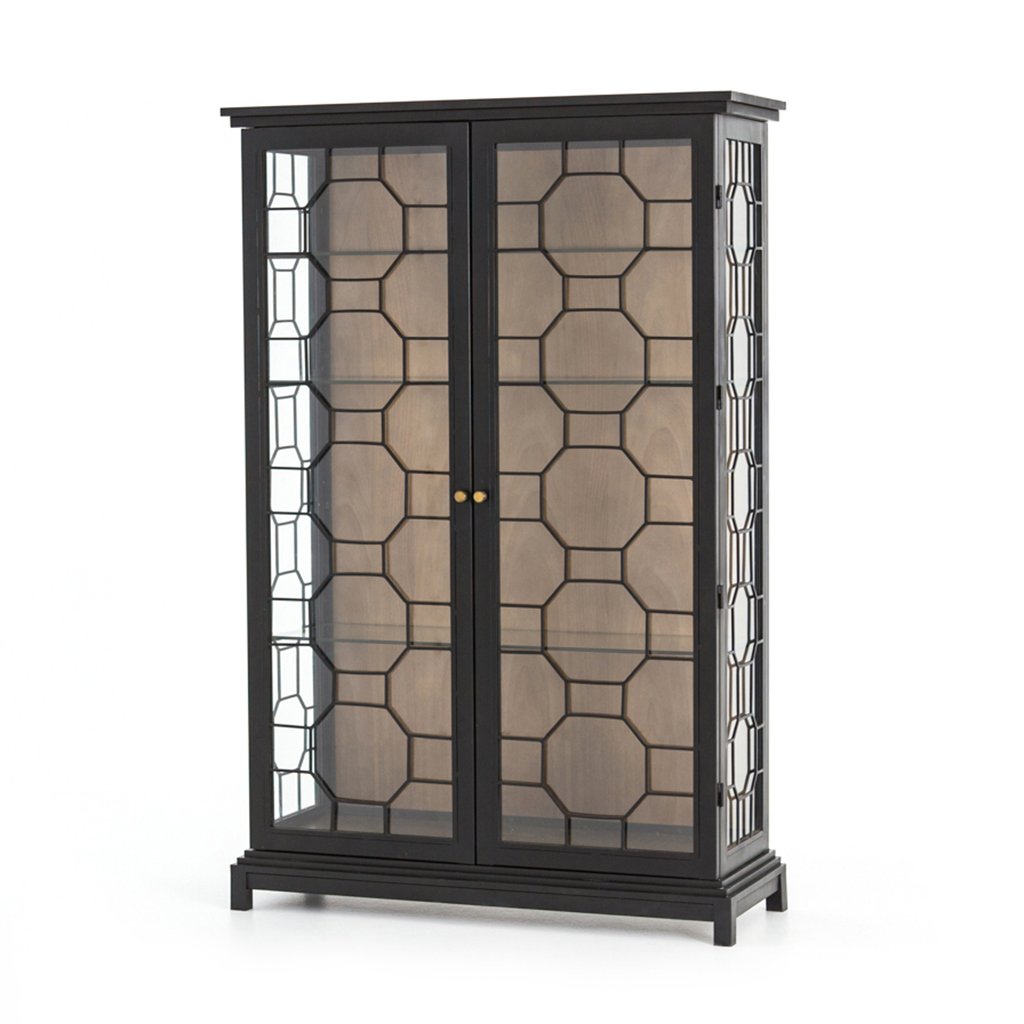 large glass cabinet