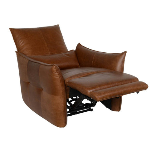 Amsterdam Power Recliner Chair angled shown reclined