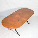 Animas hammered copper and iron table