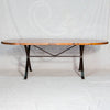 Animas Dining Table Hammered Copper On Iron