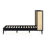 Antonia Cane Bed Brushed Ebony Side View without Mattress