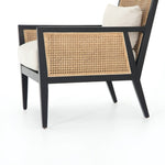 Antonia Cane Accent Chair - Brushed Ebony Leg View