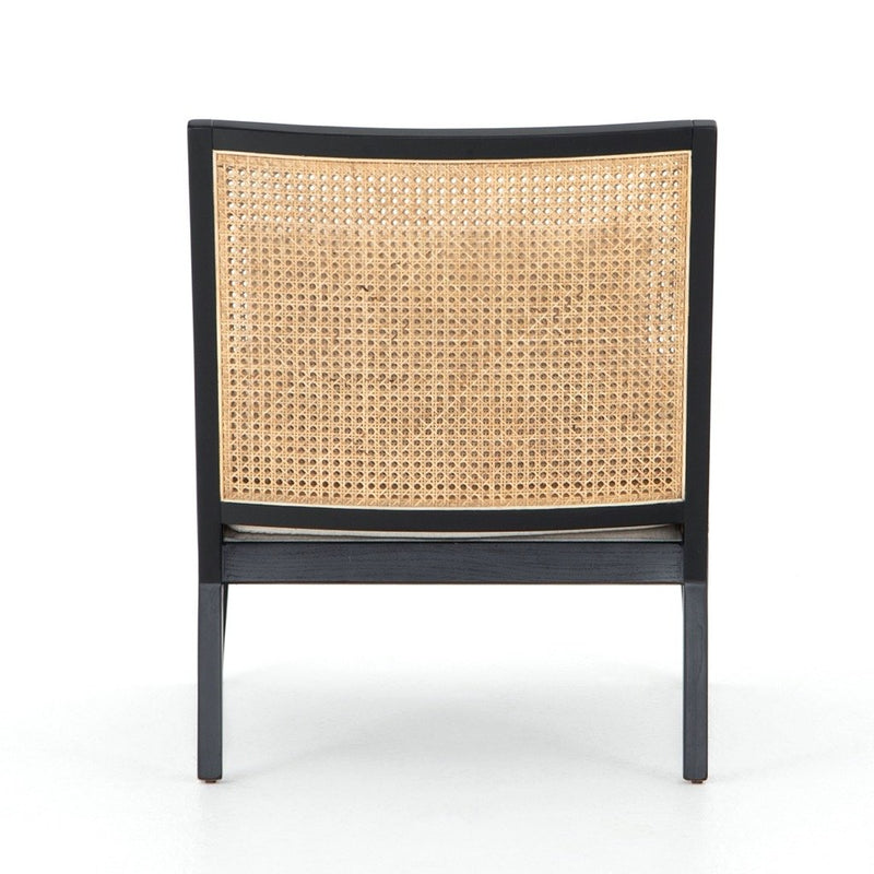 Antonia Cane Accent Chair - Brushed Ebony Back view