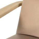 Arnett Chair Harness Burlap Top Grain Leather Backrest