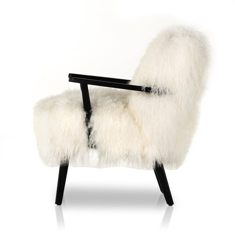 Ashland Fur Armchair Side View