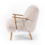 Ashland Armchair Taupe Magnolian Fur Side View 100637-005
