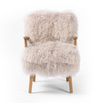 Four Hands Ashland Armchair Taupe Magnolian Fur Front Facing View