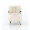 White fur chair