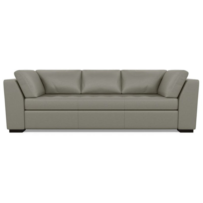 Astoria Leather Sofa Bali Gravel by American Leather