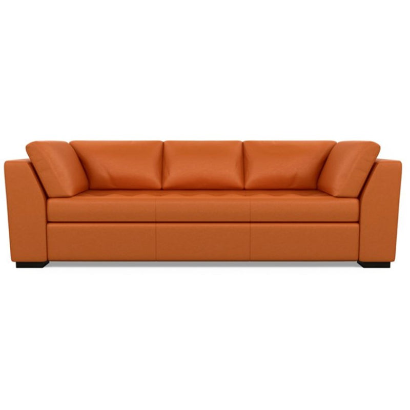 Astoria Leather Sofa Bali Marigold by American Leather