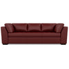 Astoria Leather Sofa Bali Red Hibiscus by American Leather