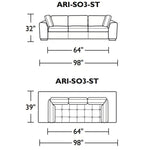 Astoria Leather Three Seat Sofa