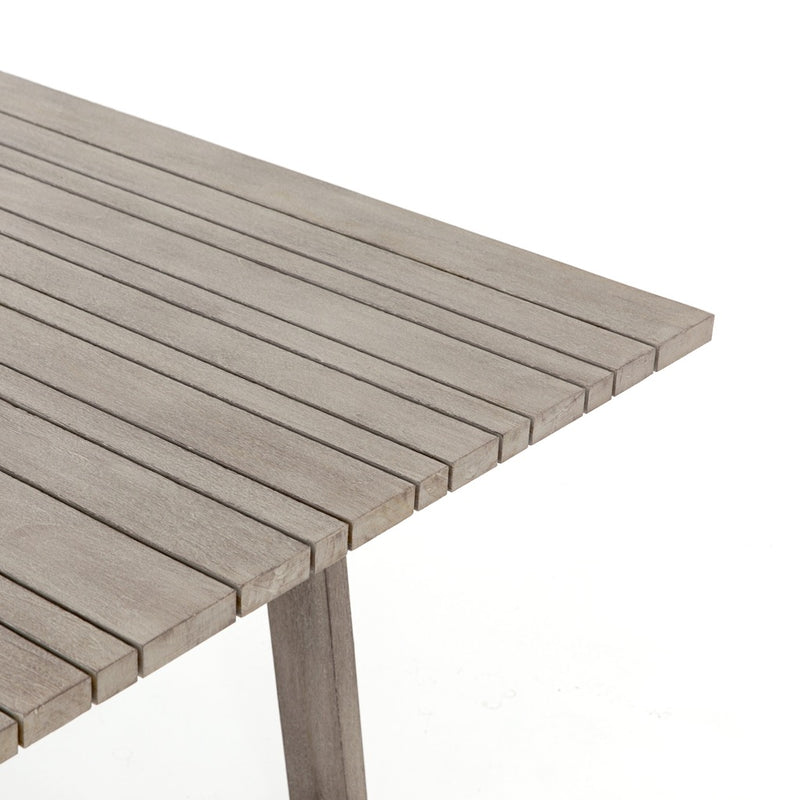 Atherton Outdoor Dining Table Top Right Teak Wood Detail