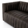 Augustine Dark Leather Sofa - Deacon Wolf Channeling Detail