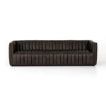 Augustine Dark Leather Sofa - Deacon Wolf Front View