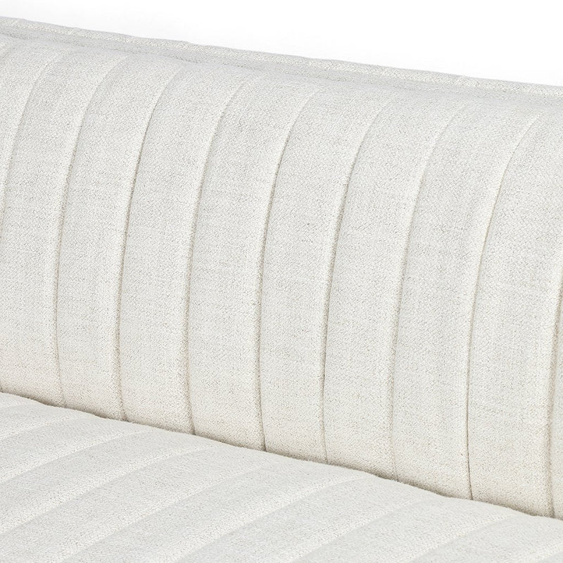 Augustine White Linen Sofa by Four Hands Channel Detail