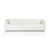 Augustine White Linen Sofa by Four Hands Front View