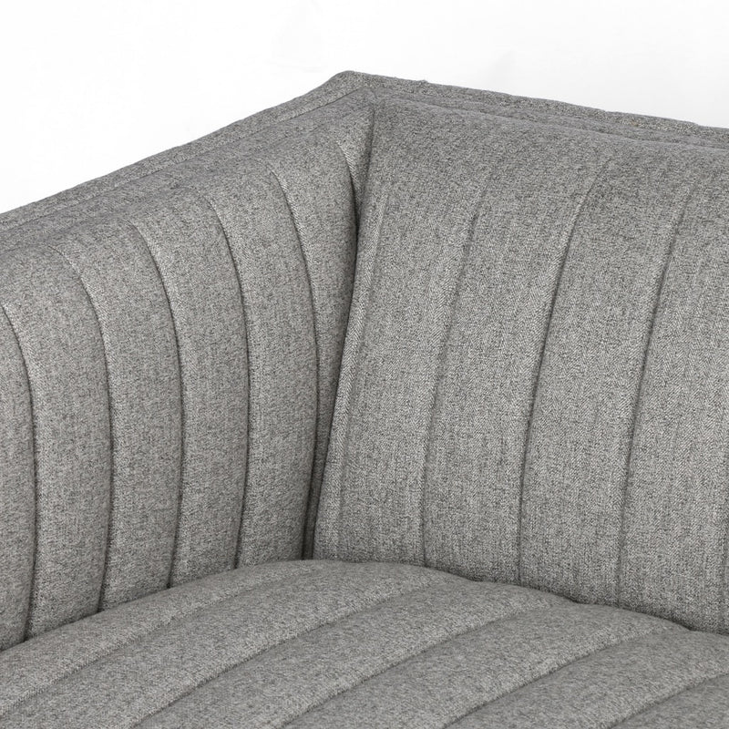 Four Hands Grey Channeled Sofa