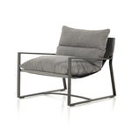 Avon Outdoor Sling Chair Charcoal Angled View