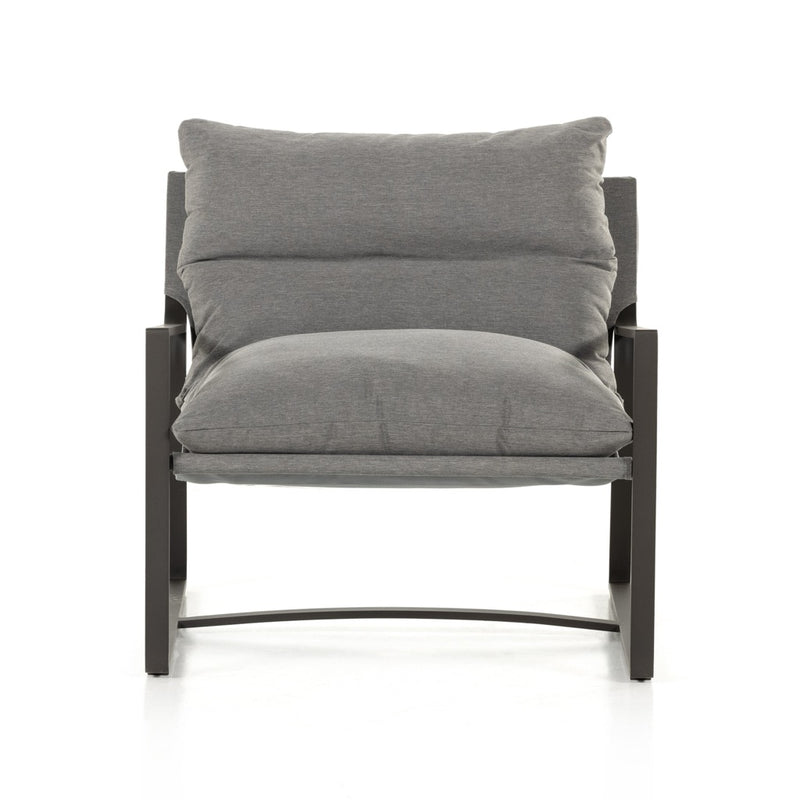 Avon Outdoor Sling Chair Charcoal Front View