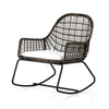 Bandera Outdoor Rocking Chair w/ Cushion Angled View Four Hands