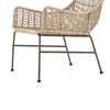 Bandera Outdoor Woven Club Chair Iron Leg Detail JLAN-138A
