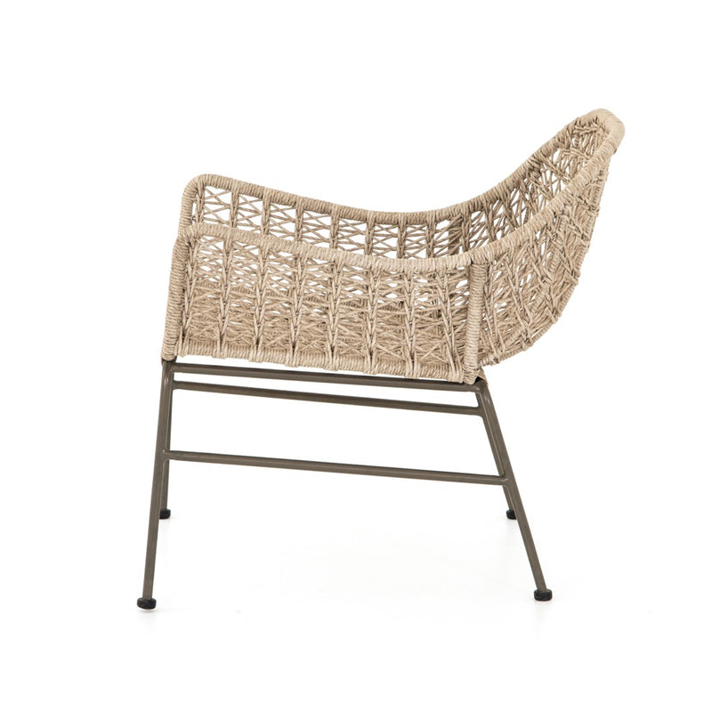 Bandera Outdoor Woven Club Chair Side View JLAN-138A
