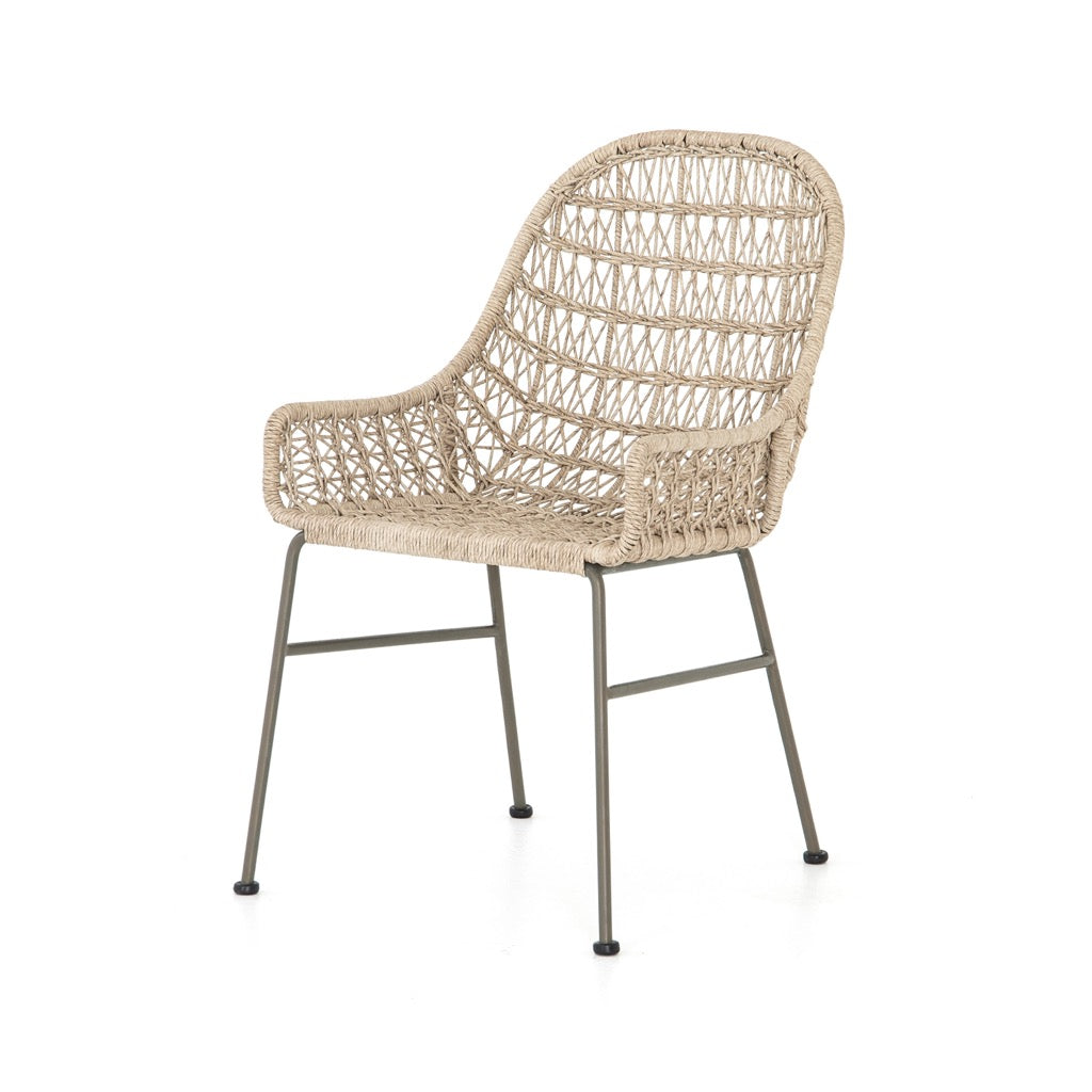 Bandera Outdoor Woven Dining Chair angled view