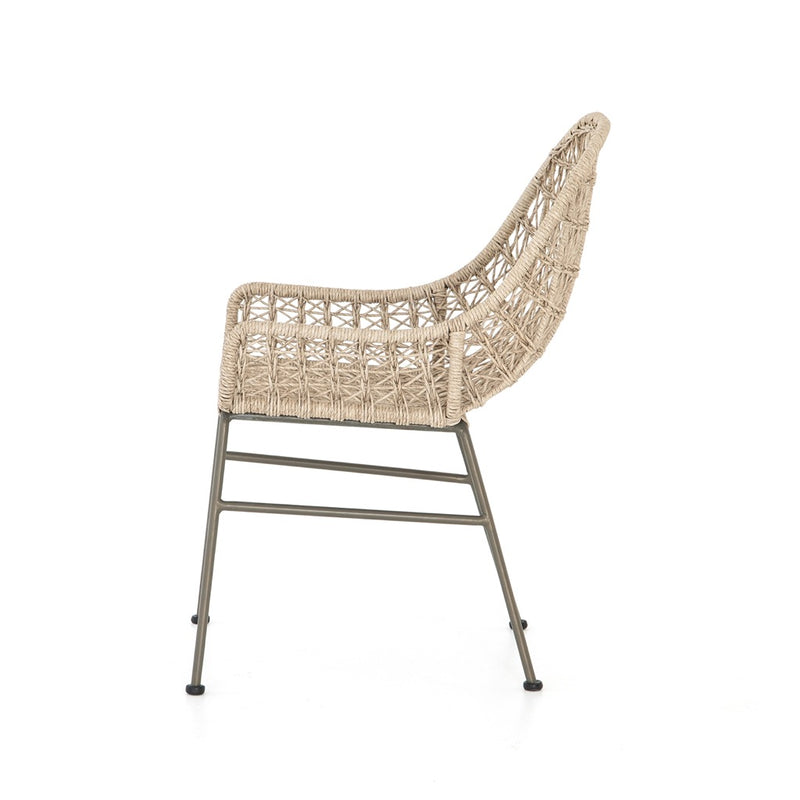 Four Hands Bandera Outdoor Woven Dining Chair side view