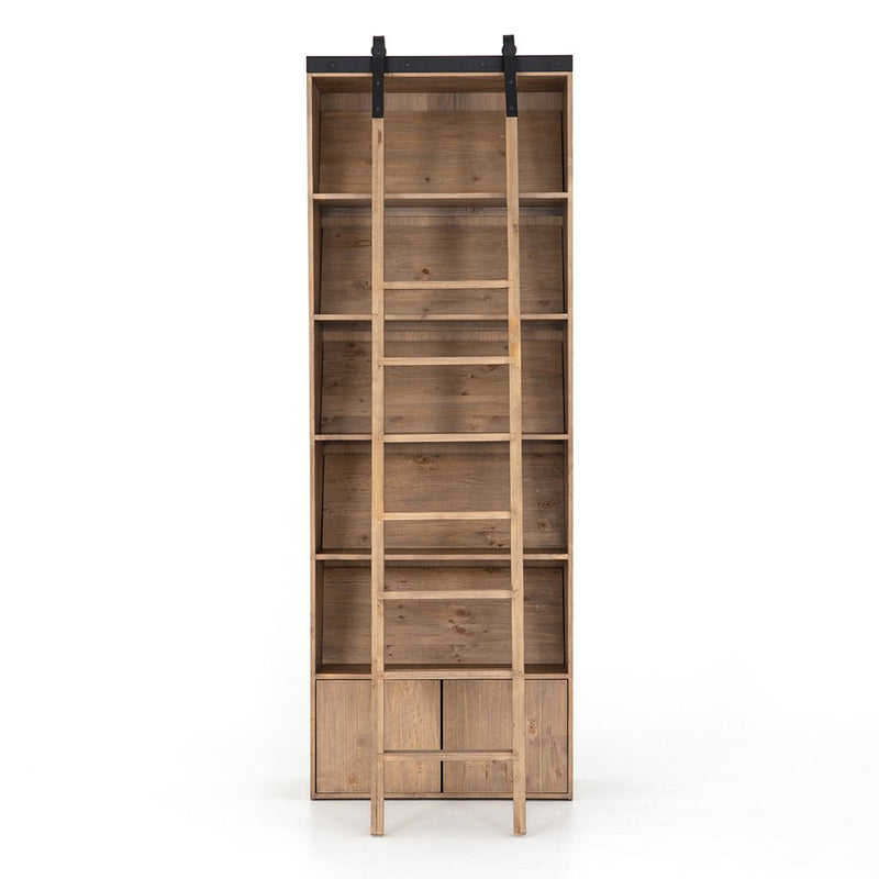 Bane Bookshelf with Ladder Front View